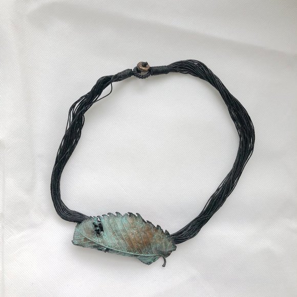 Phenomenal, handcrafted, copper, leaf pin or necklace! - Picture 10 of 10